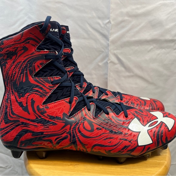 Under Armour Highlight Lux MC Red Camo Men’s Sz 16 Football Cleats - Picture 2 of 14